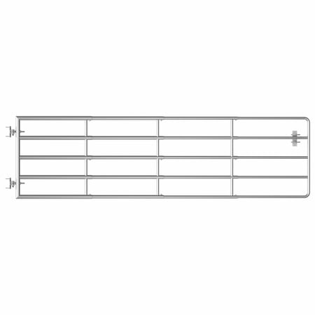 Anself 5 Bar Field Gate Steel (45.3"-118.1")x35.4" Silver