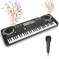 thumbnail image 1 of Anself 61 Key Keyboard Piano, Electronic Keyboard Piano with Microphone for Kids Gift, Black, 1 of 7
