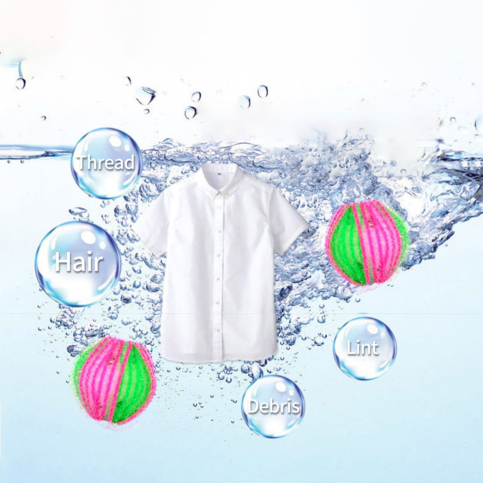 Anself 6PCS Hair Catcher Balls winding Laundry Lint Remover Washing