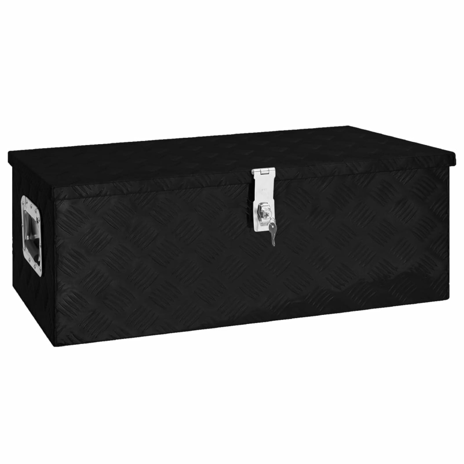 TUFFIOM 36 inch Aluminum Truck Tool Box with Dual Lock & Keys, Diamond  Plate Trailer Pickup ATV Truck Bed Storage Organizer Toolboxes, Black 