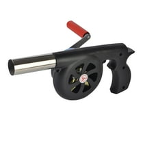 Anself Barbecue Blower Hand Cranked Combustion Aid Blower, Manual Barbecue Camping Fire Making Tool Hair Dryer