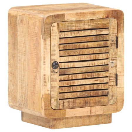 Anself Bedside Cabinet 15.7"x11.8"x19.7" Rough Mango Wood