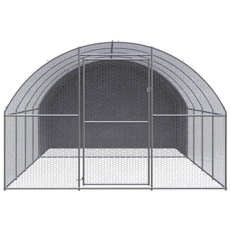 Anself Chicken Coop 9.8'x13.1'x6.6' Galvanized Steel