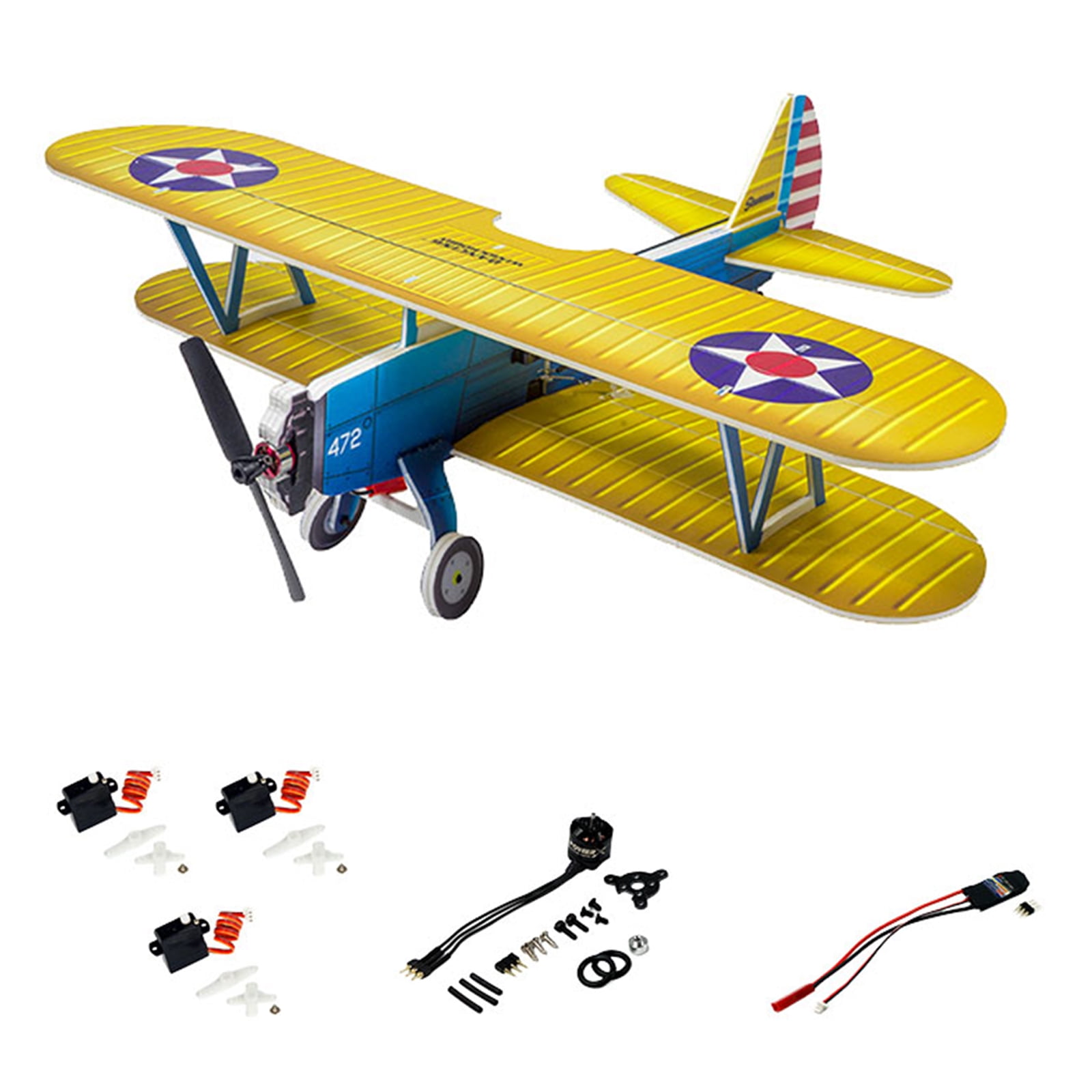 Anself Dancing Hobby E25 Stearman PT 17 Kaydet Biplane Model Airplane