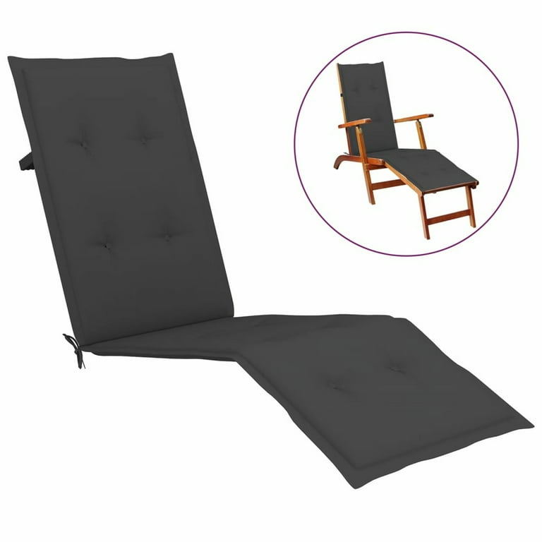 Anself Deck Chair Cushions Fabric Seat and Back Cushion Patio Chair Pad for Outdoor Furniture 29.5 41.3 x 19.7 x 1.2 Inches L x W x T