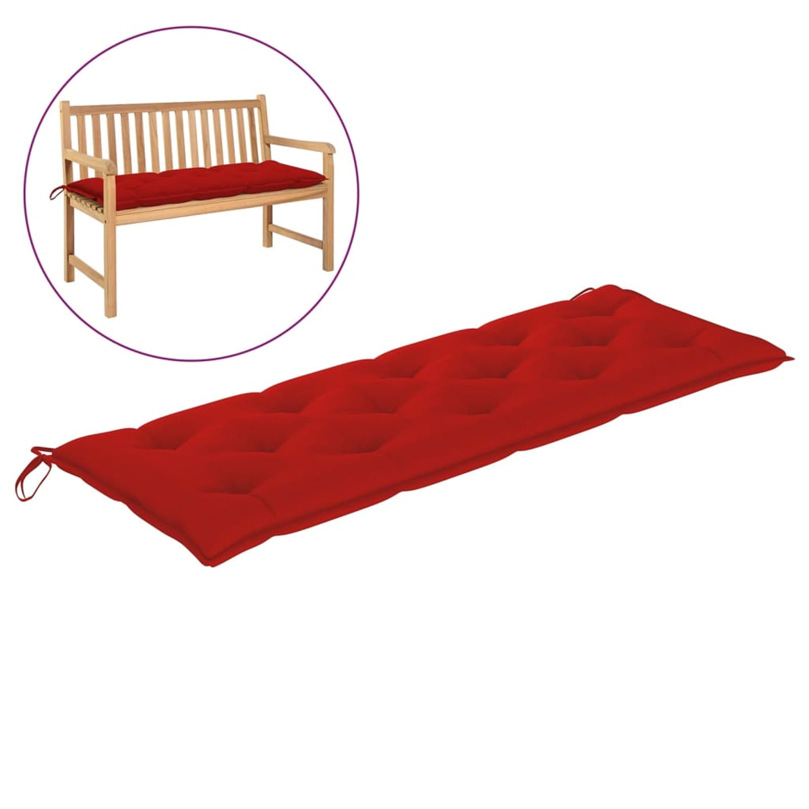 Anself Garden Bench Cushion Patio Furniture Replacement Bench Chair Cushion Fabric Bench Seating Cushion 59.1 x 19.7 x 2.8 Inches L x W x T Walmart Business Supplies