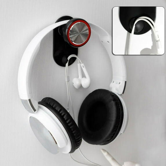 Anself Headphone Hanger Holder Wall Mount Headphone Stand Headsets Hanger Holder with Cable Holder Fits for Gaming Headphones Display