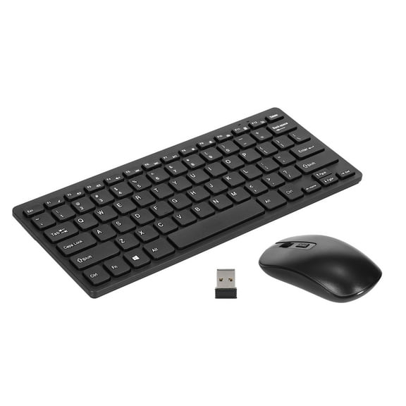 Anself KM901 Keyboard Mouse Combo 2.4G Wireless 78 Key Mini Keyboard and Mouse Set Portable Office Combo