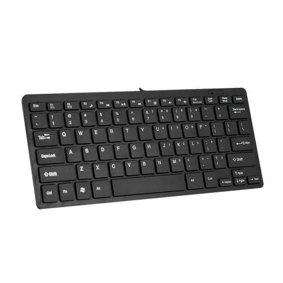 Anself Mini Wired USB Keyboard 78 Keys Small Waterproof Keyboard for Notebook PC Desktop Computer Office
