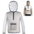 thumbnail image 1 of Anself Outdoor Ultralight Mesh Hooded Bug Jacket See-Through Protective Mesh, Sizes L/XL/XXL, 1 of 7