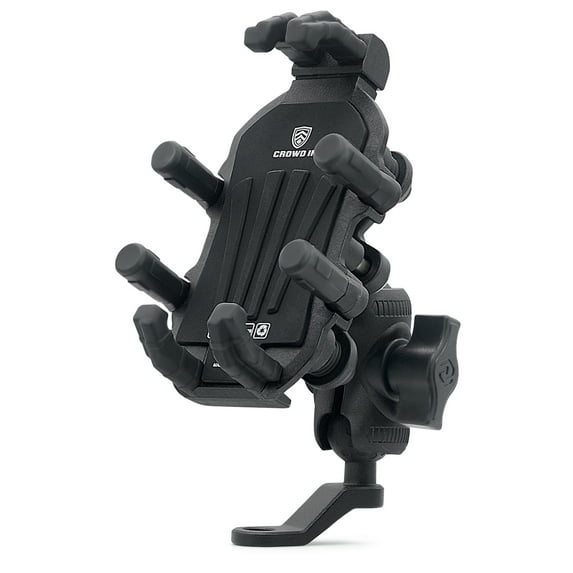 Anself Phone Mount with Vibration Dampener, 360° Adjustable Rotation, Motorcycle Cell Phone Holder for Rearview Mirror Mounting