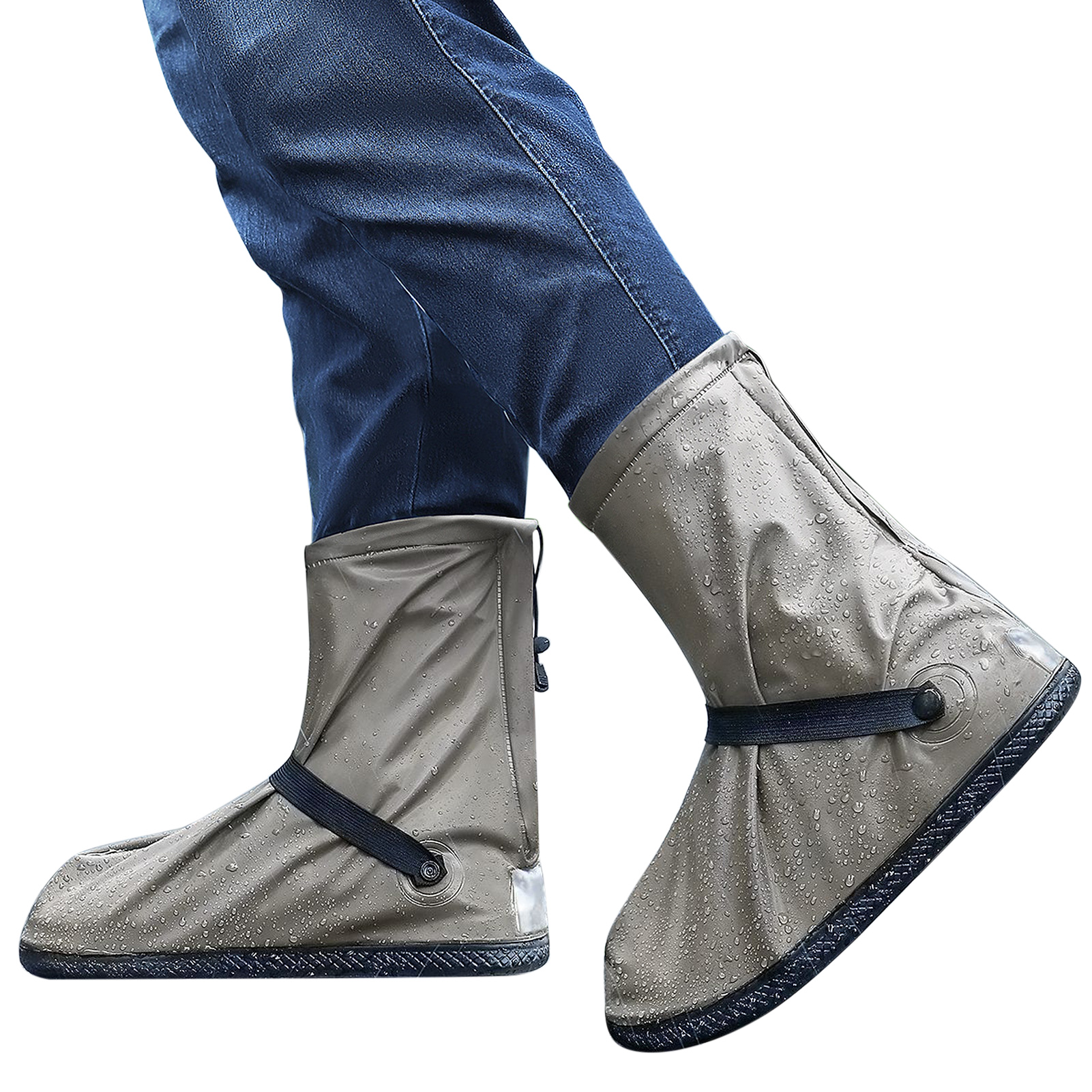 Anself Rain Shoe Covers with Reflectors Adjustable Waterproof Shoe ...