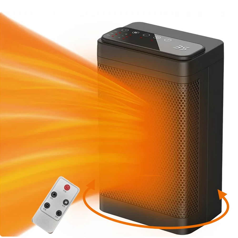 Anself Compact Electric Ceramic Space Heater, Portable Fan for Office