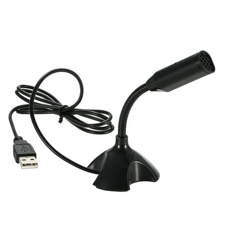 Anself USB Desktop Microphone 360° Adjustable Microphone Support Voice Chatting Recording Mic for PC with a USB port