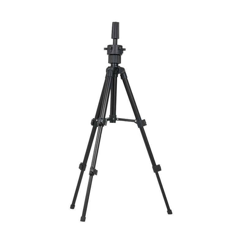 Adjustable Mannequin Head Stand Tripod With Canvas Block Head For