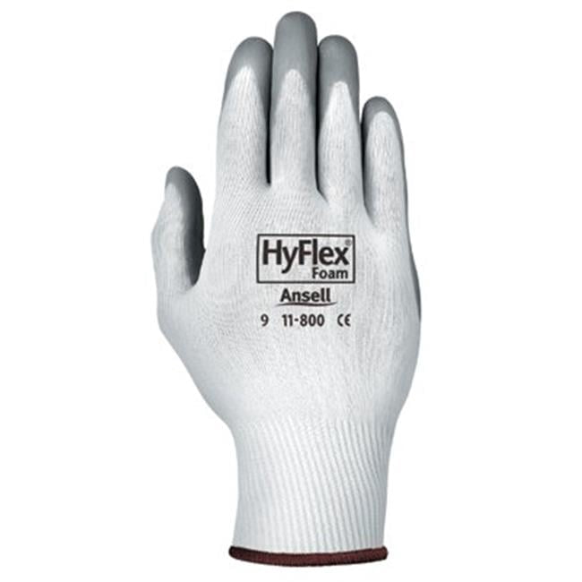Ansell HyFlex Size 7 Work Gloves – Lightweight, Foam Nitrile Coated, ANSI Abrasion Level 5