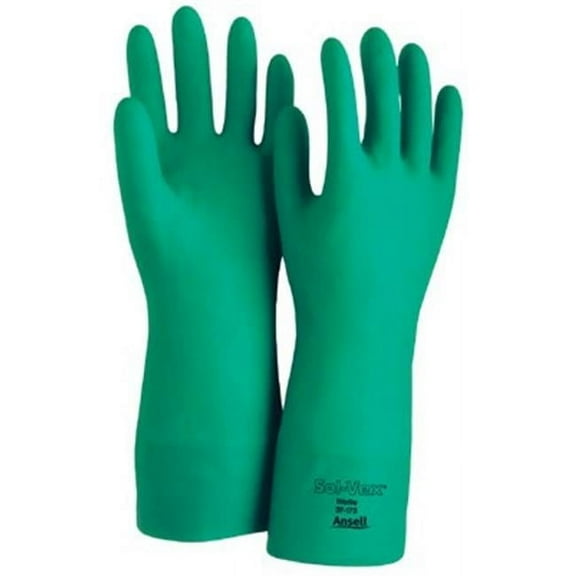 Ansell 117276 10 Sol-Vex-Unsupported Nitrile Line Gloves Green Size 10