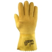 Ansell Golden Grab-It Fully Coated Gloves, Sz 10, Gy/Yel, 12 PR 012-16-312-10