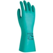 Ansell 37-185-11 Size 11 18" 22 Mil Green Sol-Vex Unlined Nitrile Gloves Sandpatch Finish