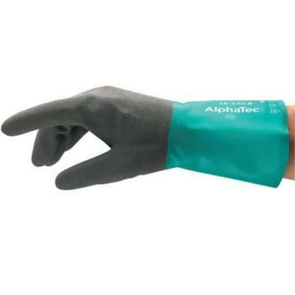 Ansell AlphaTec Gloves, 11, Black/Teal - 6 PR (012-58-530B-110)
