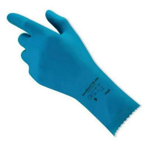 Ansell AlphaTec Lt-Duty Blue Natural Latex Rubber Gloves, 10, 12 PR (012-356-10)