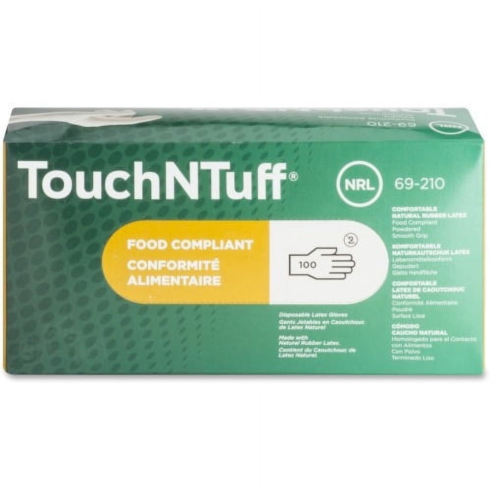 Ansell Food Compliant Disposable Latex Gloves - Medium Size - White - Powdered, Comfortable - For Laboratory Application, Food - 100/Box - 1 Each - 5 mil Thickness Ansell Food Compliant Disposable Latex Gloves - Medium Size - White - Powdered, Comfortable - For Laboratory Application, Food - 100/Box - 1 Each - 5 mil Thickness
