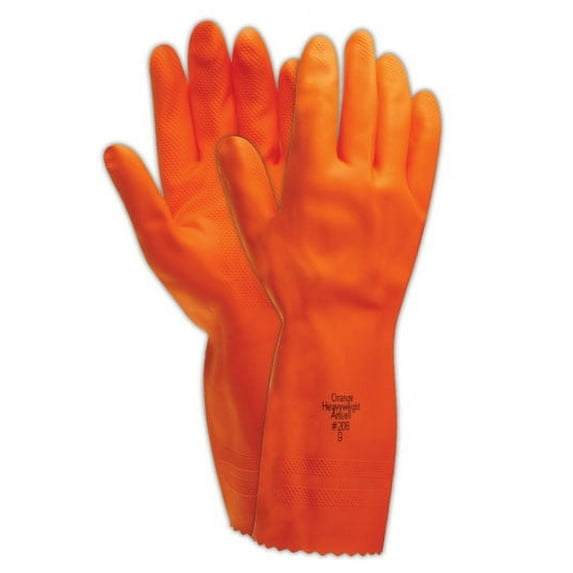 Ansell Heavyweight 208 Extra Heavy-Duty Rubber Gloves XL, 12 Pairs