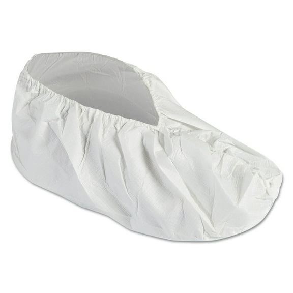 Ansell KCC 44492 A40 Liquid and Particle Protection Shoe Covers - Medium, White (400/Carton)