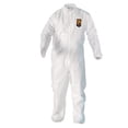 thumbnail image 1 of Ansell KCC 49103 A20 Zip Front, Elastic-Back, Wrists, and Ankles Breathable Particle Protection Coveralls - Large, White (24/Carton), 1 of 6