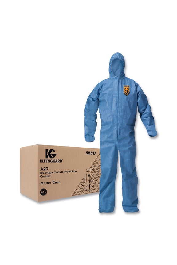 KCC58517 A20 Breathable Particle Protection Coveralls - 4X-Large, Blue (20/Carton)