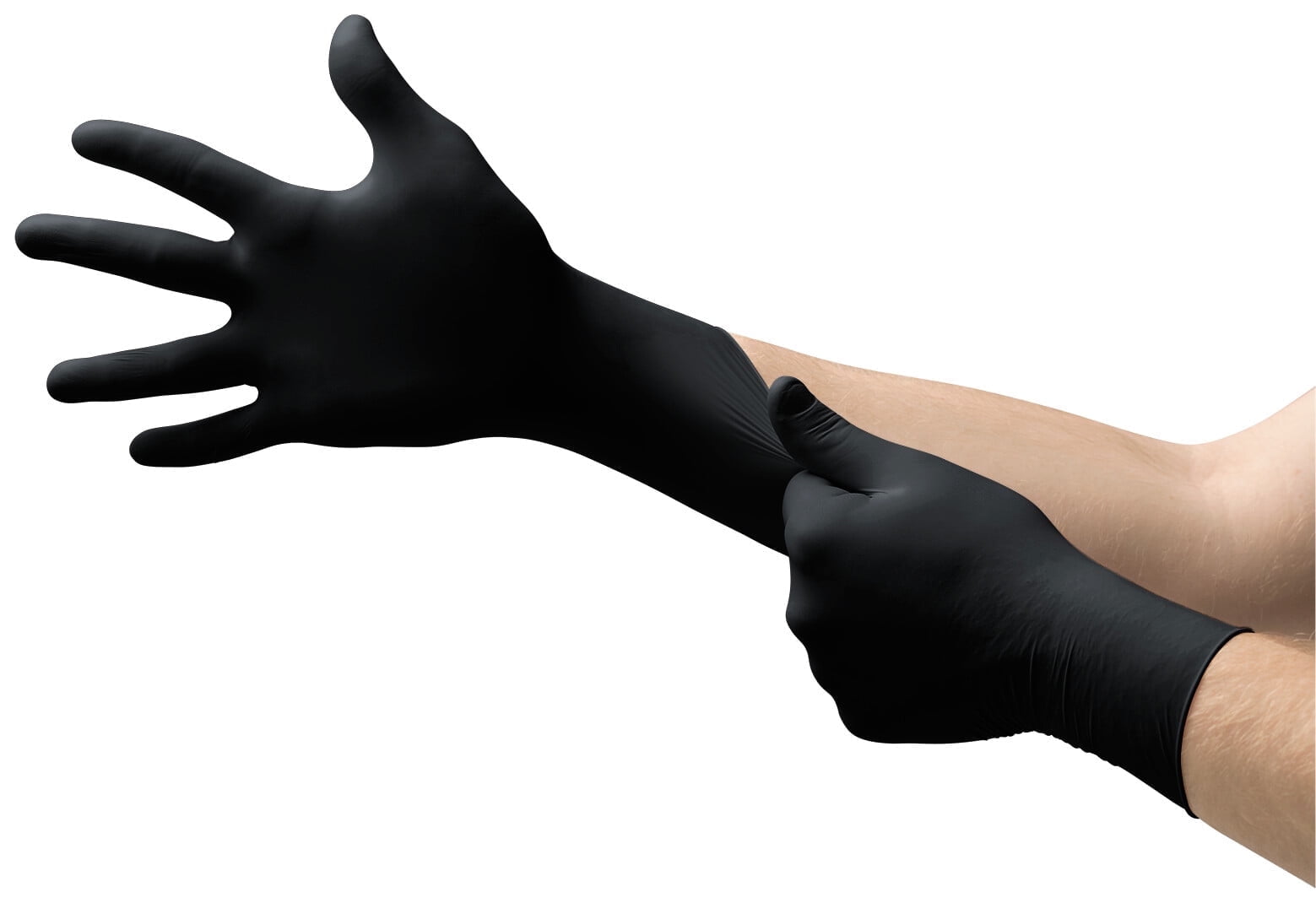 Ansell Microflex Onyx N64 Disposable Nitrile Gloves, 5.1mil, Black XL, Box of 100