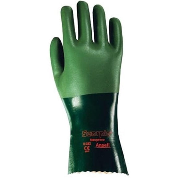 Ansell Scorpio Neoprene-Coated Gloves, Rough, Size 8 - 12 PR (012-8-352-8)