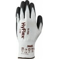thumbnail image 1 of Ansell Size XL (10), ANSI Cut Lvl 4, Abrasion Lvl 6, Polyurethane Coated Cut Resistant Gloves 10.25" Long, Palm & Fingertips Coated, Intercept Technology Yarn Lining, Knit Wrist, White/Gray, Paired, 1 of 1