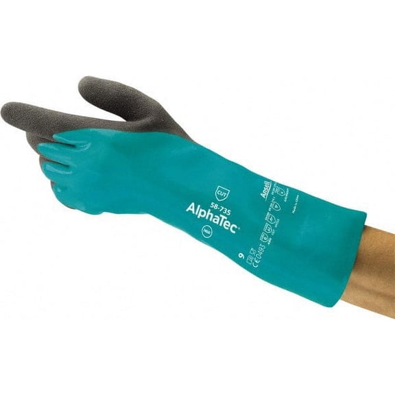 Ansell Size XS (6) 39 mil Thick Green Nitrile Chemical Resistant Gloves