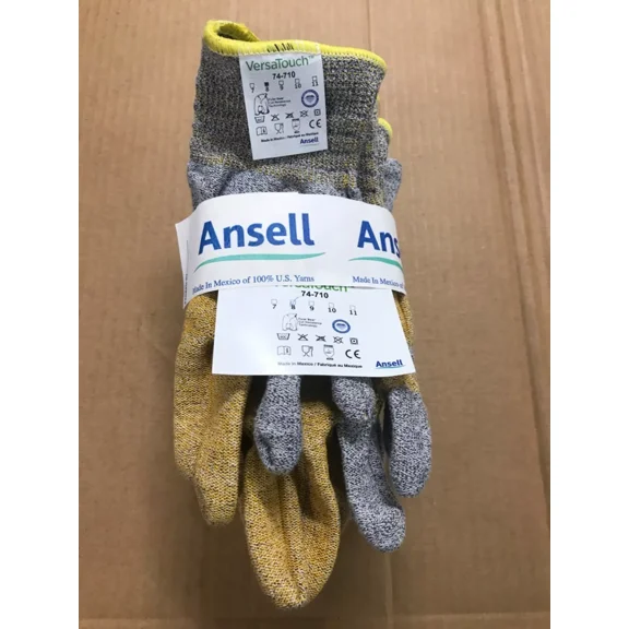 Ansell Versa Touch 74-710 Dyneema Glove, Cut Resistant Medium/Size 8 [6 Pairs]