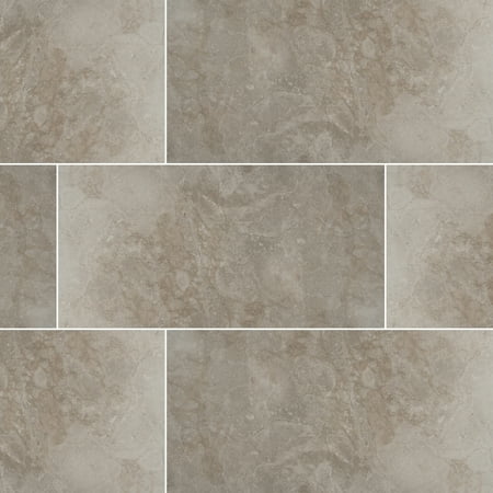 Ansello Grey 12 in. x 24 in. Glazed Ceramic Floor and Wall Tile (16 sq. ft. / case)