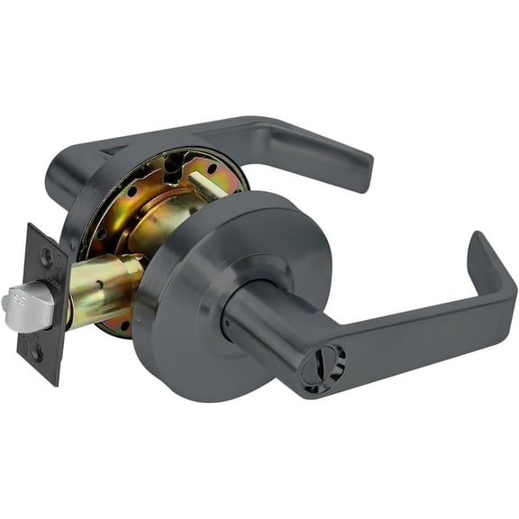 Ansi Grade 2 UL Fired Rated Commercial Heavy Duty Door Lever Lockset, ADA, Matt Black Finish