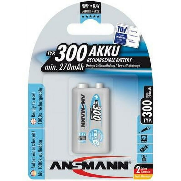 Ansmann Low Self-Discharge Rechargeable Battery, 9 Volt