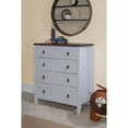 thumbnail image 1 of Anson 4-Drawer Chest, Rustic White and Brown, 1 of 10