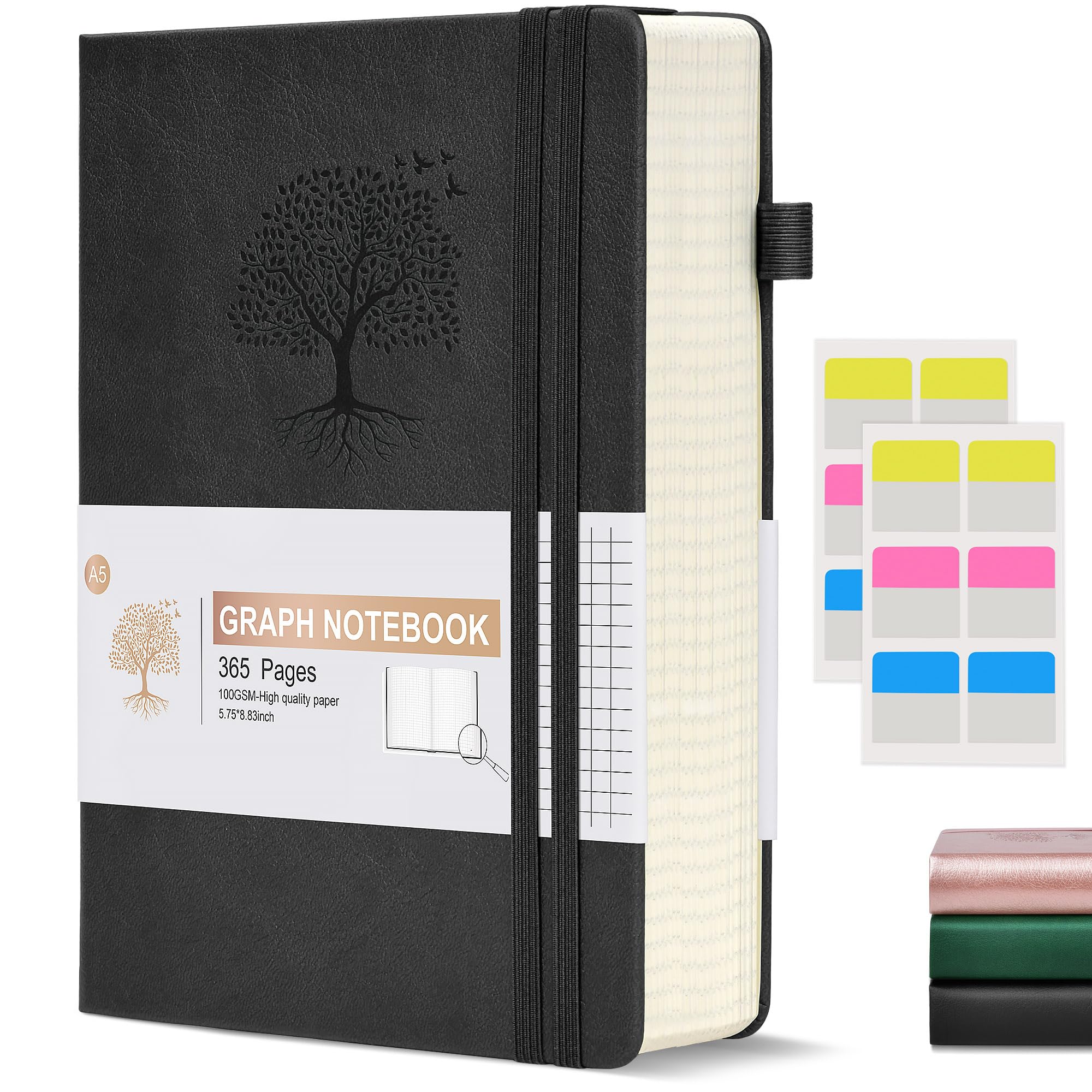 Ansopu Graph Paper Notebook Journal,360 Numbered Pages Grid Notebooks ...