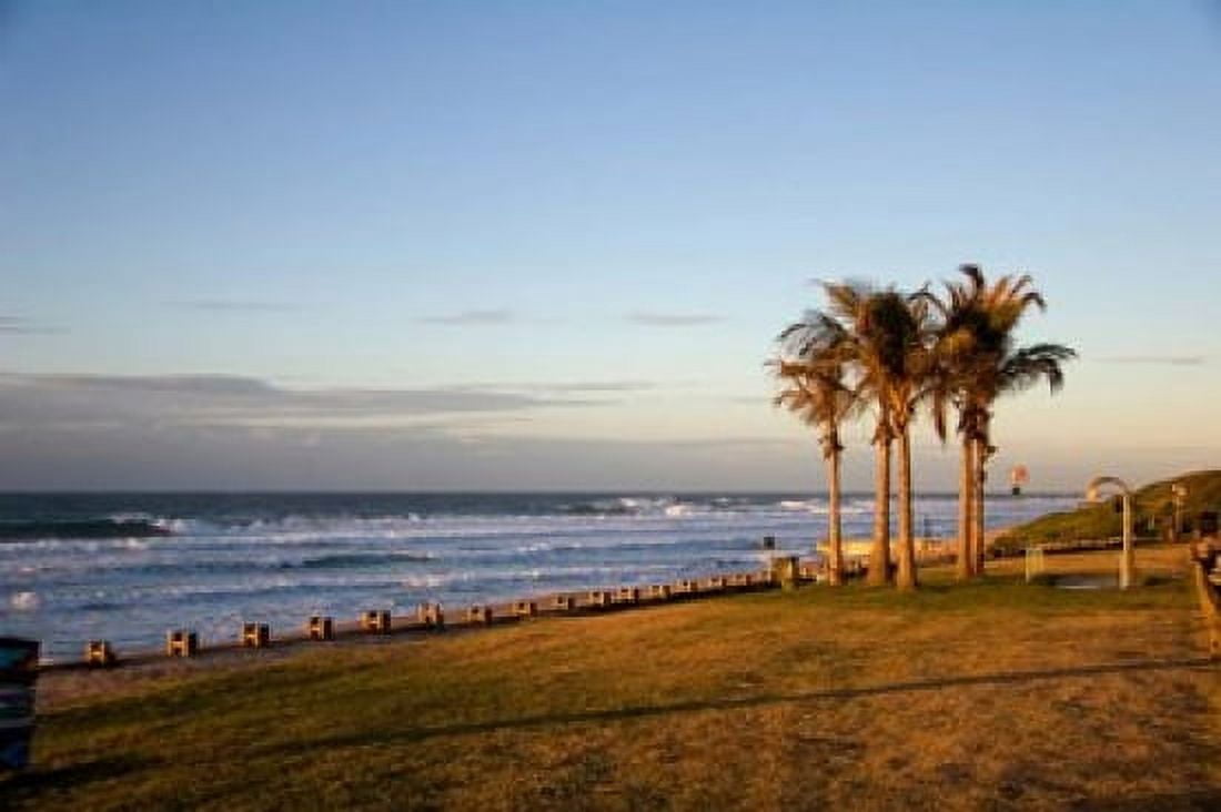 Ansteys Beach Durban South Africa Canvas Art - Micah Wright DanitaDelimont (34 x 23)