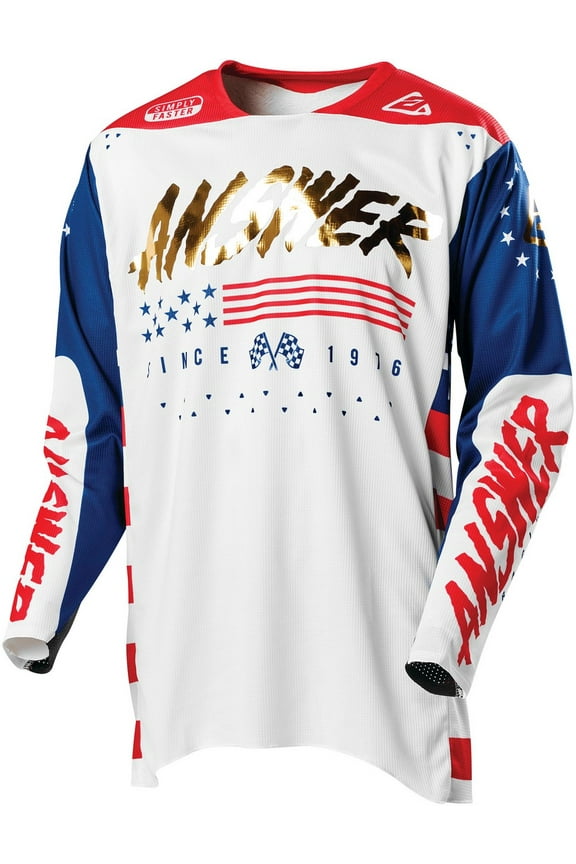 A21 Elite RedZone Mens MX Offroad Jersey White/Navy/Scarlett LG