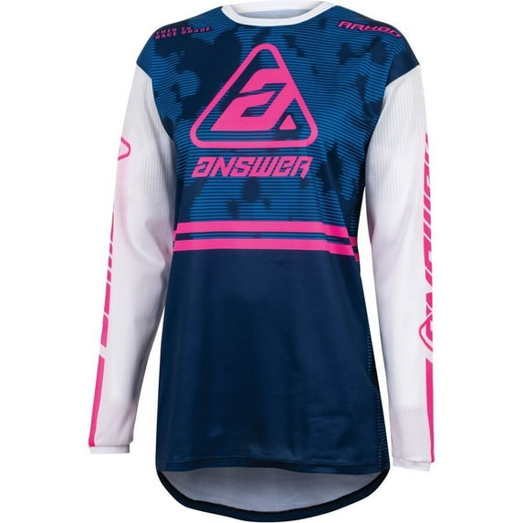 Answer A23 Arkon Trials Womens MX Offroad Jersey Blue/White/Magenta XL
