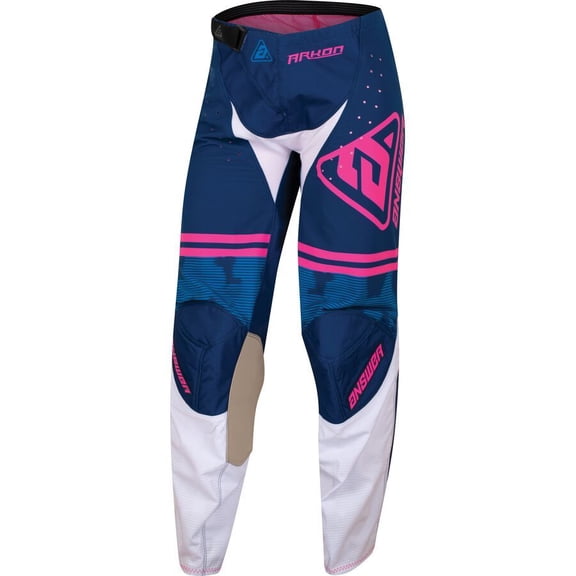 Answer A23 Arkon Trials Womens MX Offroad Pants Blue/White/Magenta 16 USA