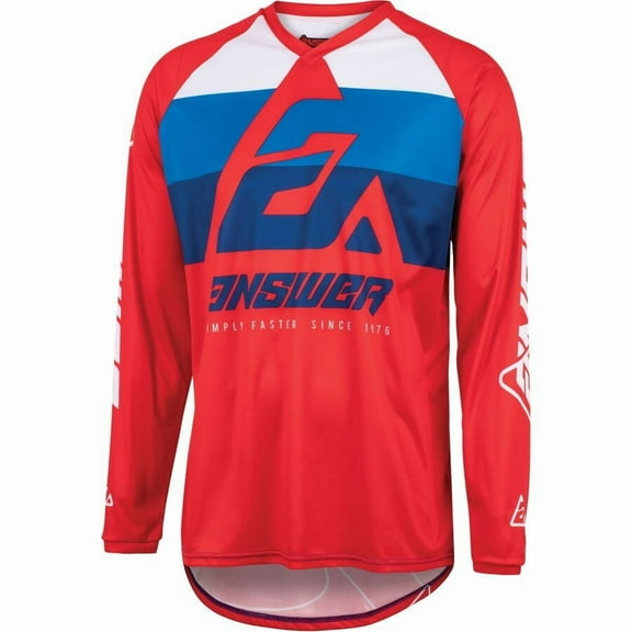 Answer A23 Syncron CC Mens MX Offroad Jersey Red/Blue XL