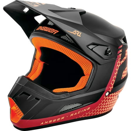 Answer AR1 Charge Youth MX Offroad Helmet Berry/Flo Red/Black SM