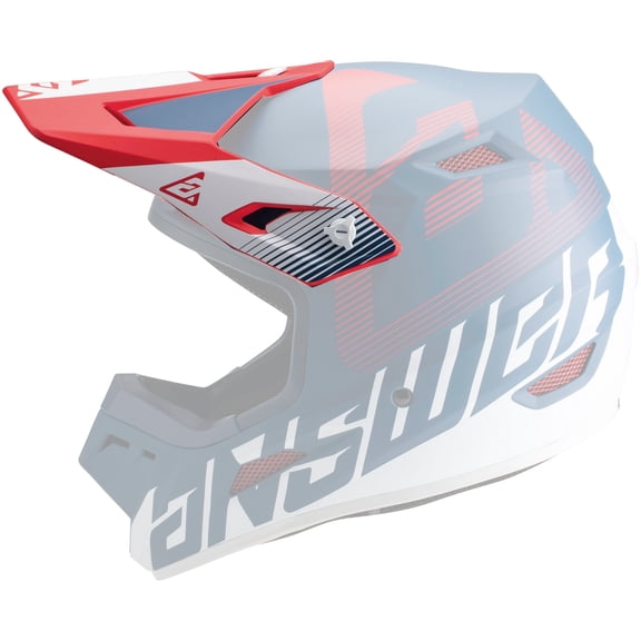 Answer AR1 V2 Bold Helmet Replacement Visor/Peak Red/White/Blue