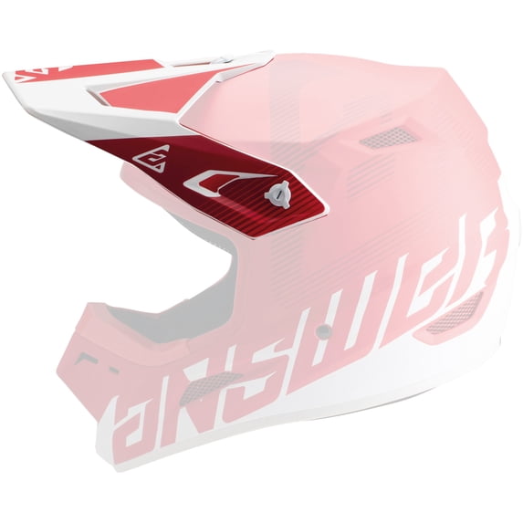 Answer AR1 V2 Bold Helmet Replacement Visor/Peak Red/White