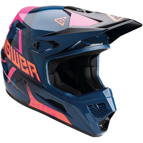 Answer AR1 Vendetta MX Offroad Helmet Dark Blue/Rhodamine XS