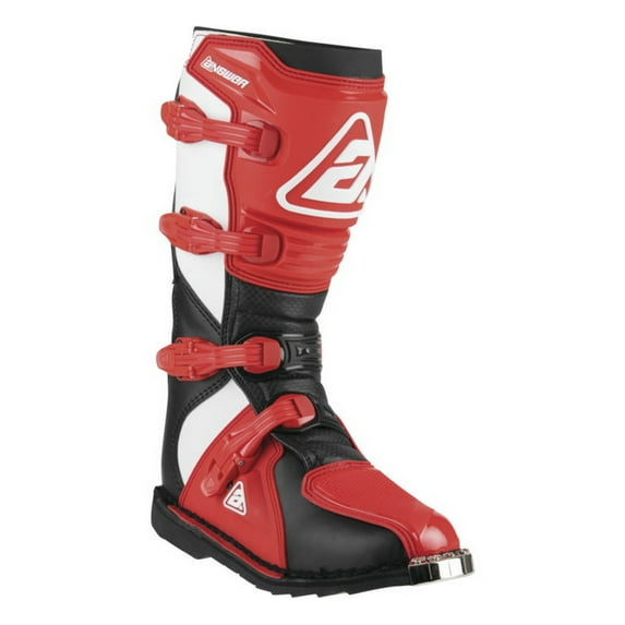 Answer AR1 Youth MX Offroad Boots Black/Red/White 6 USA